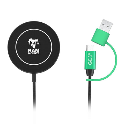 RAM Mount RAM Qi2 15W Wireless Charger [RAM-GDS-CHARGE-W2M]