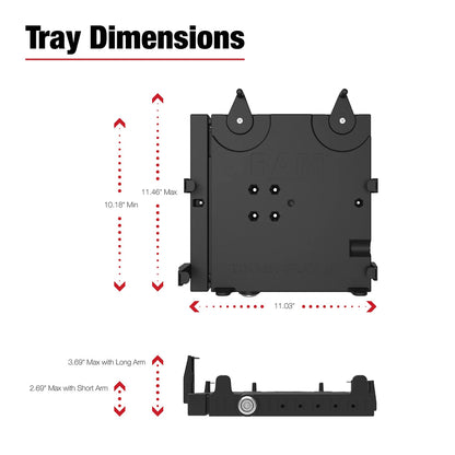 RAM Mount RAM No-Drill Laptop Mount f/'15-26 Ford F-150, 17-26 F-250 + More [RAM-VB-195-SW3]