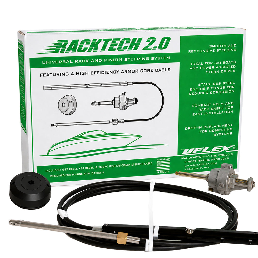 Uflex Racktech - 2.0 High Efficiency Rack  Pinion System Kit - 15' Cable [RACKTECH2.015]