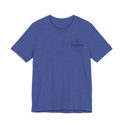 Semi-Sub Surf Club T-Shirt — Retro Tactical Operator Logo Surf Graphic Tee | TDG Solutions Log Front | Semi-Sub Surf Club Logo Back