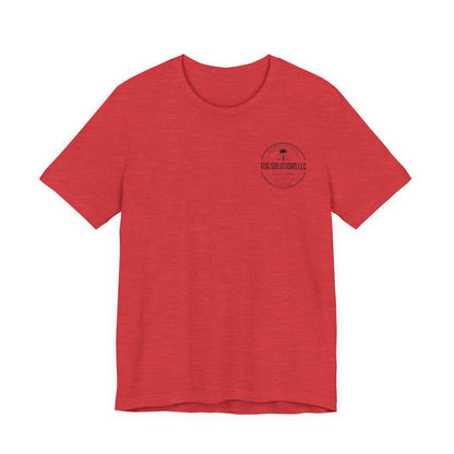 Semi-Sub Surf Club T-Shirt — Retro Tactical Operator Logo Surf Graphic Tee | TDG Solutions Log Front | Semi-Sub Surf Club Logo Back