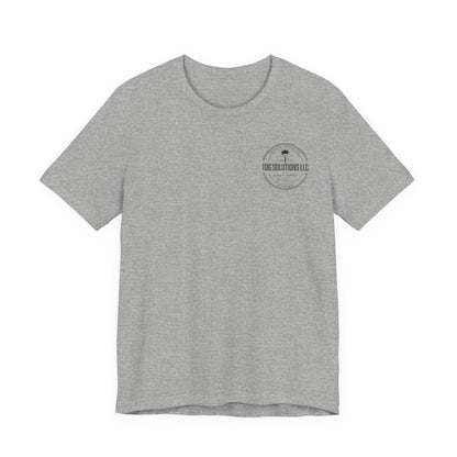 Semi-Sub Surf Club T-Shirt — Retro Tactical Operator Logo Surf Graphic Tee | TDG Solutions Log Front | Semi-Sub Surf Club Logo Back