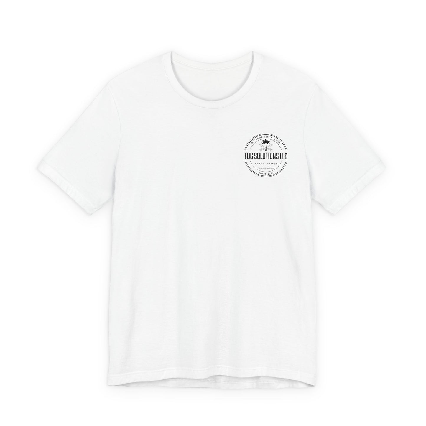 Semi-Sub Surf Club T-Shirt — Retro Tactical Operator Logo Surf Graphic Tee | TDG Solutions Log Front | Semi-Sub Surf Club Logo Back