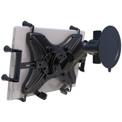 RAM Mount Twist-Lock Suction Cup Mount w/Universal X-Grip Cradle for 12" Large Tablets [RAM-B-166-UN11U]