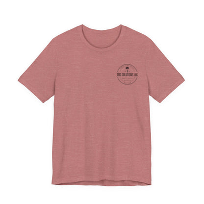 Semi-Sub Surf Club T-Shirt — Retro Tactical Operator Logo Surf Graphic Tee | TDG Solutions Log Front | Semi-Sub Surf Club Logo Back