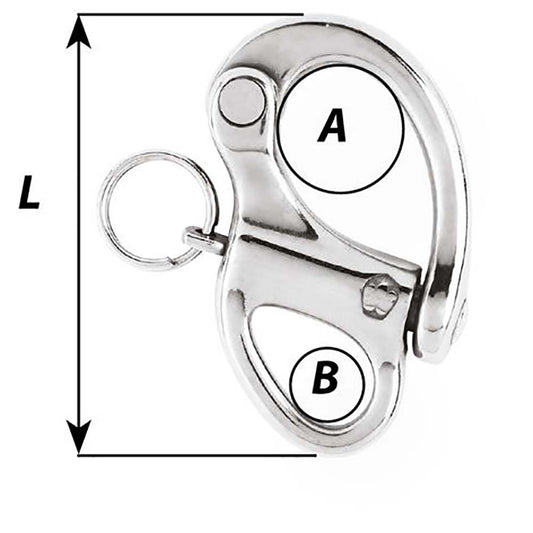 Wichard 2-3/4" Snap Shackle w/Fixed Eye - 70mm [2472W]