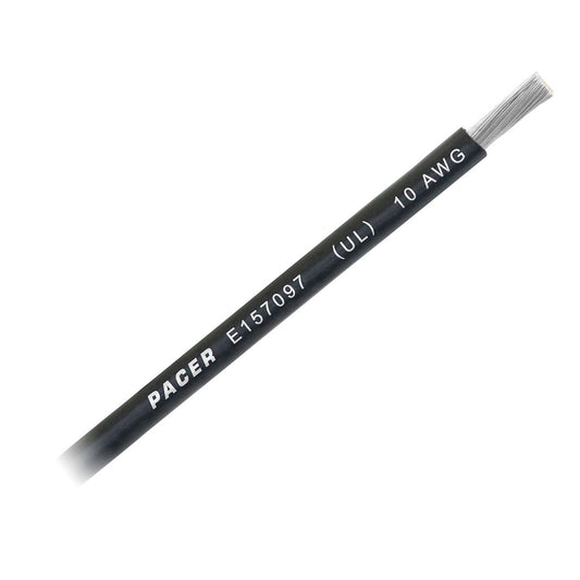 Pacer Black 10 AWG Battery Cable - Sold By The Foot  [WUL10BK-FT]