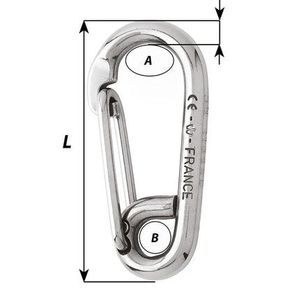 Wichard Symmetric Carbin Hook - 120mm Length - 15/32" [2317W]